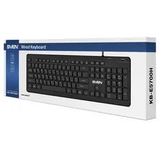 Keyboard SVEN KB-E5700H, Fn keys, Slim design, Splash proof, 2xUSB ports,...