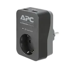 3 - Сетевой фильтр APC Essential SurgeArrest PME1WU2BRS, 1 Розеток, Чёрный