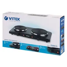 4 - Электрическая настольная плита VITEK VT-3704, Чёрный