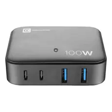 Wall Charger GAN Cellularline, 4 Ports, 100W, Black 32385