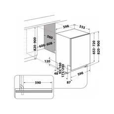 2 - Посудомоечная машина Whirlpool WIP 4T233 PFEG B, Белый