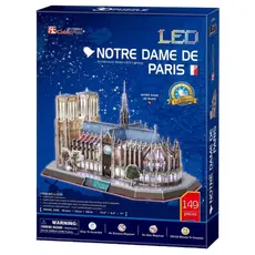 3 - Пазл 3D CubicFun "Собор Парижской Богоматери" с LED подсветкой, 7+