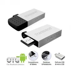 4 - USB Flash накопитель Transcend JetFlash 380, 64Гб, Серебристый
