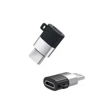 3 - Адаптер USB XO NB149A, micro-USB (F)/USB Type-C, Чёрный