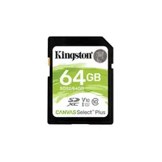 2 - Карта памяти Kingston Canvas Select Plus, 64Гб (SDS2/64GB)