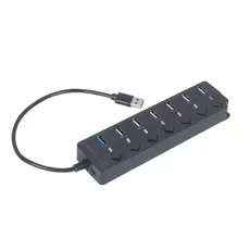 6 - USB-концентратор Gembird UHB-U3P1U2P6P-01, Чёрный