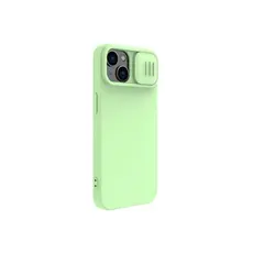 2 - Чехол Nillkin iPhone 14, CamShield Silky Silicone, Зелёный