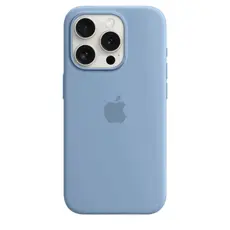 2 - Чехол Apple iPhone 15 Pro Silicone Case with MagSafe, Зимний голубой