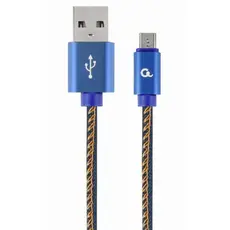 3 - Blister MicroUSB/USB2.0, 1.0 m, Cablexpert Cotton Braided Blue...