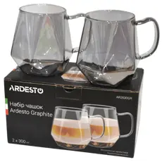 2 - Набор стаканов Ardesto AR2630GR, 300 мл, 2 шт, Прозрачный