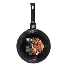 6 - Сковорода глубокая RESTO 93041, 26см, Чёрный