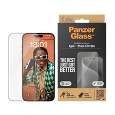 4 - Защитное стекло PanzerGlass iPhone 15 Pro Max UWF wA, Прозрачный