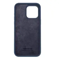 6 - Чехол Nillkin iPhone 15 Pro, CamShield Silky Silicone, Темно-синий