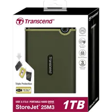 5 - Внешний портативный жесткий диск Transcend StoreJet 25M3G, 1 ТБ,...
