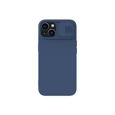 4 - Чехол Nillkin iPhone 14, CamShield Silky Silicone, Синий