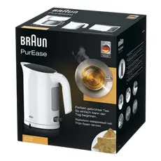 4 - Электрочайник BRAUN WK3000WH, Белый