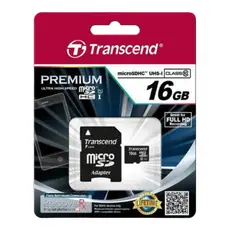 4 - Карта памяти Transcend microSDHC UHS-I (U1), Class 10, 16Гб (TS16GUSDU1)