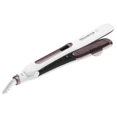 4 - Выпрямитель для волос Rowenta Brush & Straight SF7510F0, Белый | Розовый