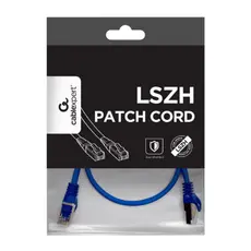 Cat.6A SFTP 0.5m, Blue, Copper, PP6A-LSZHCU-B-0.5M, Cablexpert, Low Smoke...