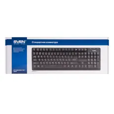 2 - Клавиатура SVEN Standard 301, Проводное, Чёрный