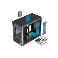 3 - Компьютерный корпус Gamemax SPARK, Mini-Tower, Без блока питания, Чёрный
