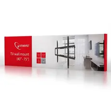 Wall Mount Gembird "WM-75F-01" Black 40"-75", 50kg, VESA:up 600x400, Wall...