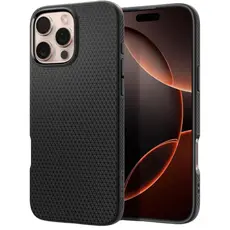 6 - Чехол Spigen iPhone 16 Liquid Air, Матовый черный