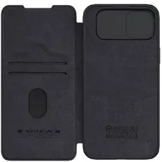 3 - Чехол книжка Nillkin iPhone 15 Plus - Qin Pro, Чёрный