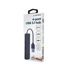 4 - USB-концентратор Gembird UHB-U3P4-04, Чёрный