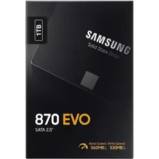 2.5" SATA SSD 1.0TB Samsung 870 EVO "MZ-77E1T0BW" [R/W:560/530MB/s, 98K...