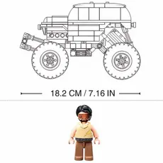 4 - Конструктор Sluban B1158, 6 "Monster Truck", с инерцией, 6+, Зеленый...