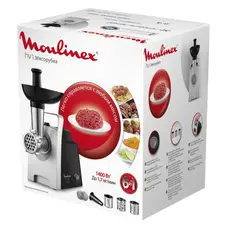 6 - Мясорубка Moulinex ME108832, Нержавеющая сталь Чёрный