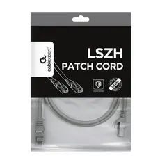 2 - Cat.6A SFTP 1m, серый, Copper, PP6A-LSZHCU-1M, Cablexpert, Low Smoke...