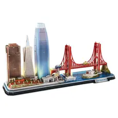 4 - Пазл 3D CubicFun "Сан-Франциско" с LED подсветкой, 8+