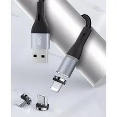 5 - Кабель для зарядки и синхронизации XO NB125, USB Type-A/Lightning,...