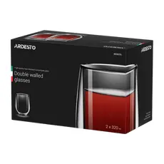 2 - Набор стаканов Ardesto AR2637G, 320 мл, 2 шт, Прозрачный