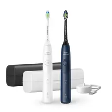 2 - Электрическая звуковая зубная щетка Philips HX7119/01, Белый | Синий