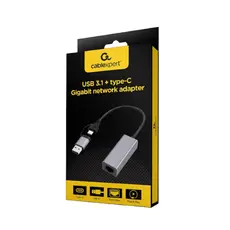 USB 3.1 + type-C Gigabit network adapter Cablexpert, Space grey,...
