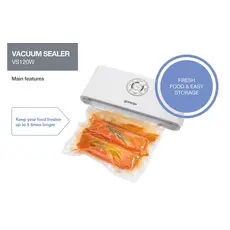 6 - Вакуумный упаковщик Gorenje VS120W, Белый