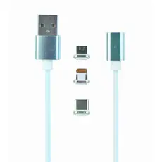4 - Адаптер для USB-кабеля Cablexpert CC-USB2-AMLM31-1M, /USB Type-C Белый