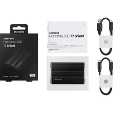 2 - Внешний портативный SSD накопитель Samsung T7 Shield, 1 ТБ, Чёрный...