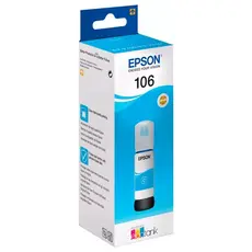 3 - Контейнер с чернилами Epson 106 EcoTank, C13T00R240, Циан