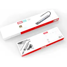 6 - Адаптер USB XO HUB003, USB Type-C/HDMI, USB, USB type C, , Серебристый
