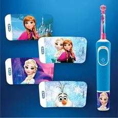 6 - Электрическая зубная щетка BRAUN Kids Vitality D100, Голубой/Малиновый