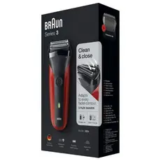 2 - Электробритва мужская BRAUN Series 3 300s, Красный