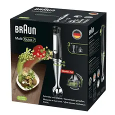5 - Погружной блендер BRAUN MQ7035X, Чёрный | Серебристый