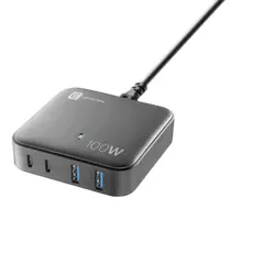 2 - Зарядное устройство Cellularline Wall Charger GAN, 4 Ports, 100W,...