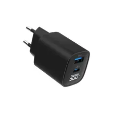 6 - Зарядное устройство Gembird TA-UC-PDQC30LCD-BK-01, 30Вт, Чёрный