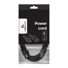 2 - Шнур питания Cablexpert PC-189-VDE-3M, 3 м, Чёрный