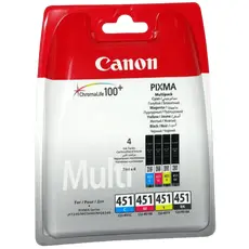 4 - Картриджи с чернилами в упаковке Canon CLI-451, 7мл, Мультипак BK/C/M/Y